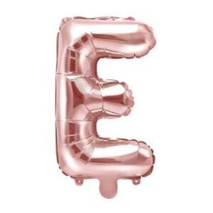 Balon folie Litera E, It's Party Time, rose gold, 40 cm