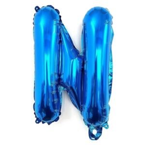 Balon folie Litera N, It's Party Time, albastru, 40 cm