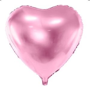 Balon in forma de inima Partydeco, 45 cm, roz