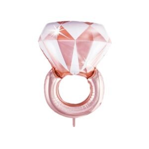 Balon folie inel, auriu rose, 48x72.5cm