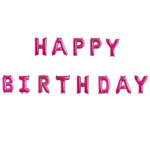 Set baloane folie HAPPY BIRTHDAY roz 40Cm