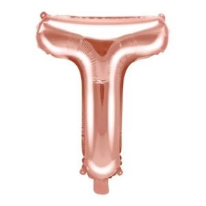 Balon folie Litera T, It's Party Time, rose gold, 40 cm