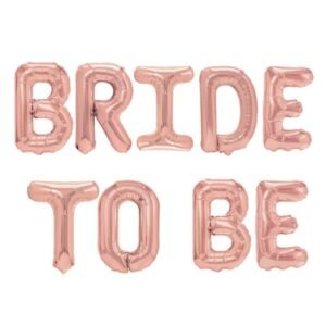Set baloane folie petrecerea burlacitelor, Bride to be, 340x40 cm, rose gold