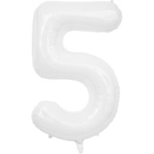 Balon folie, ESB, ALB, cifra 5, 100 cm