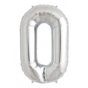 Balon folie Litera O, It's Party Time, argintiu, 40 cm